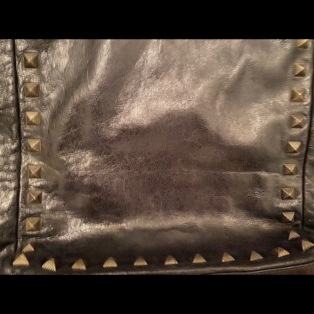 Rebecca Minkoff black crackle leather tote with studs - Picture 5 of 11